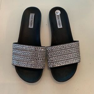 steve madden iggy rhinestone slide sandal